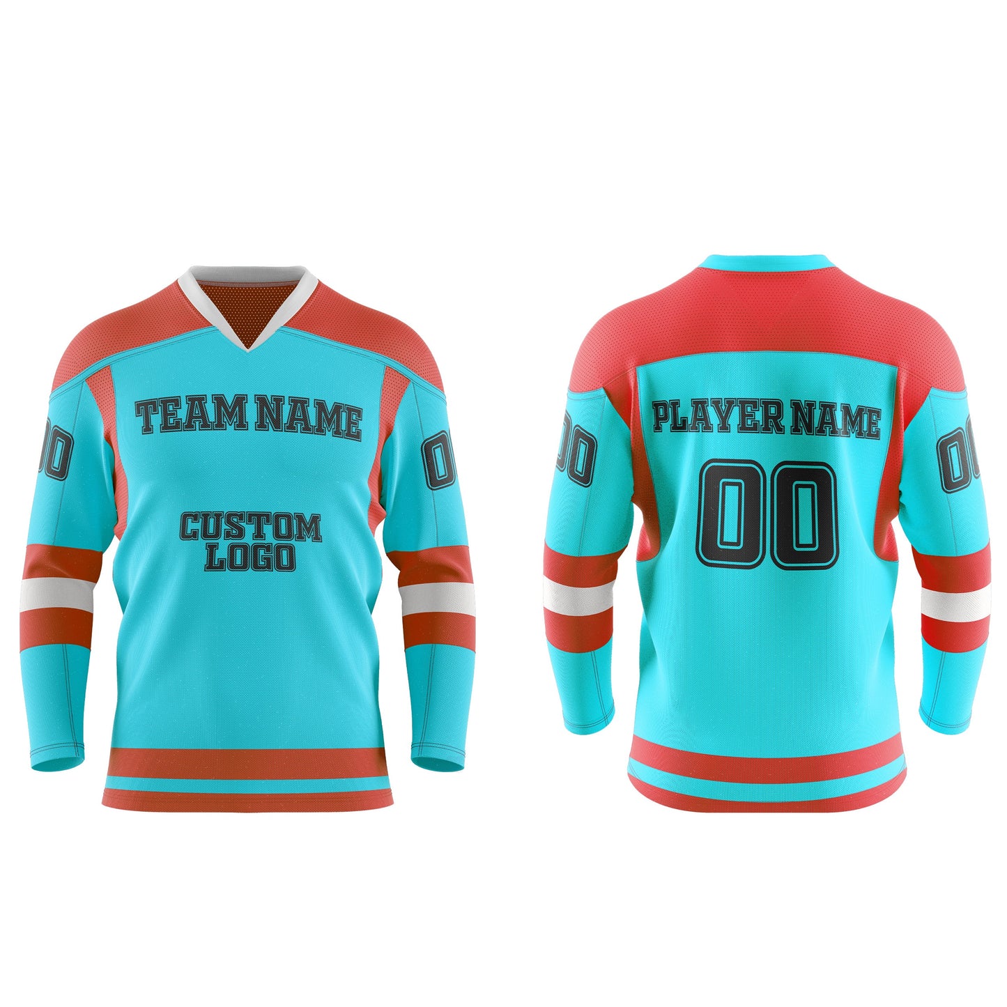 Custom Ice Hockey Jersey - Contrast Trim - Personalized Kit