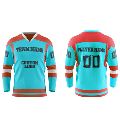 Custom Ice Hockey Jersey - Contrast Trim - Personalized Kit