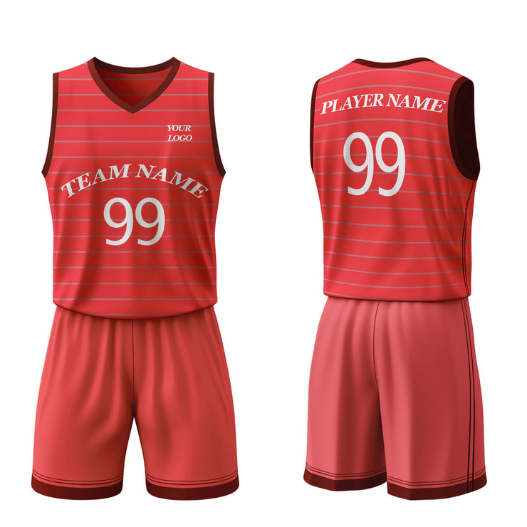 Basketball Uniforms – Horizontal Custom Logos & Team Colors