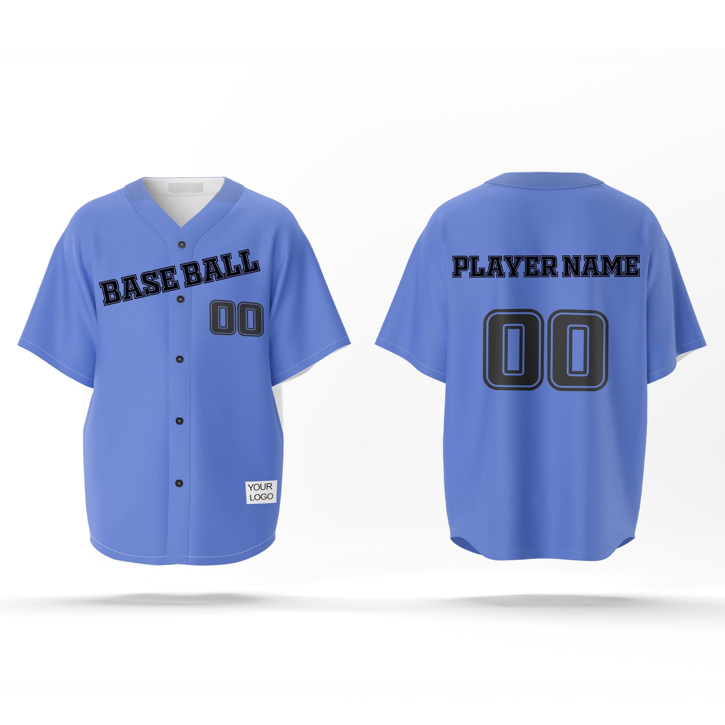 Custom Baseball Jersey - Solid Color Design - Personalized Gear