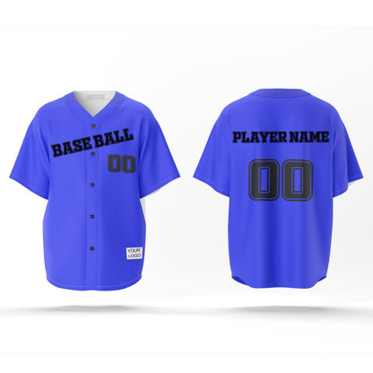 Custom Baseball Jersey - Solid Color Design - Personalized Gear