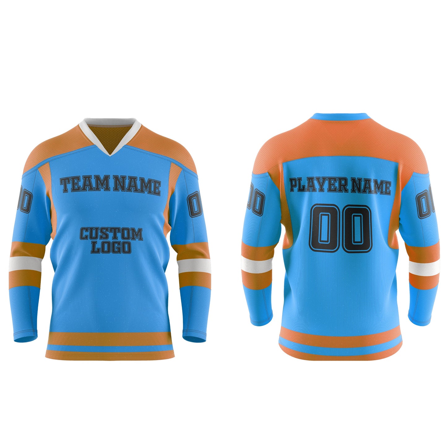 Custom Ice Hockey Jersey - Contrast Trim - Personalized Kit