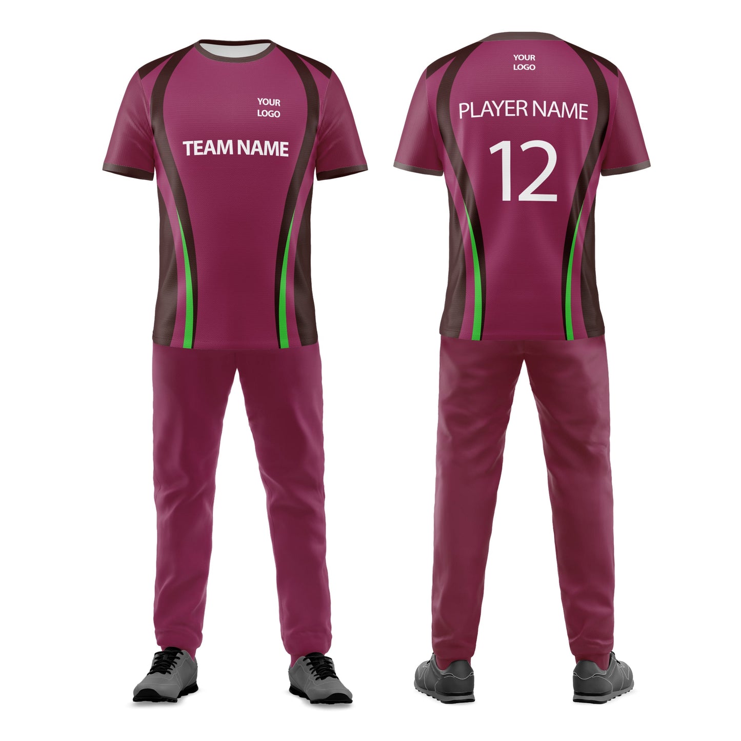 Custom Cricket Uniform - Abstract Accent - Personalized Cricket Kit