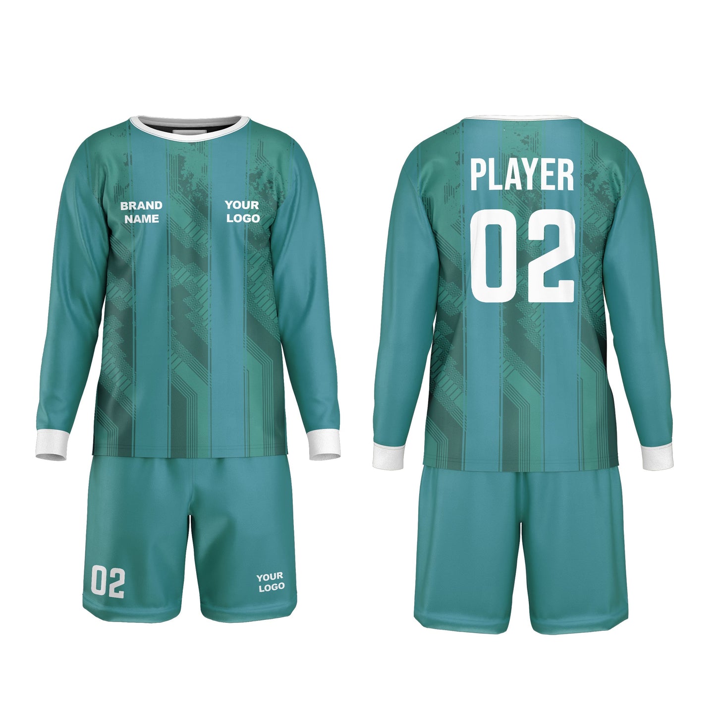 Custom Soccer Goalkeeper Uniform – Two-Tone Stripe – Personalized