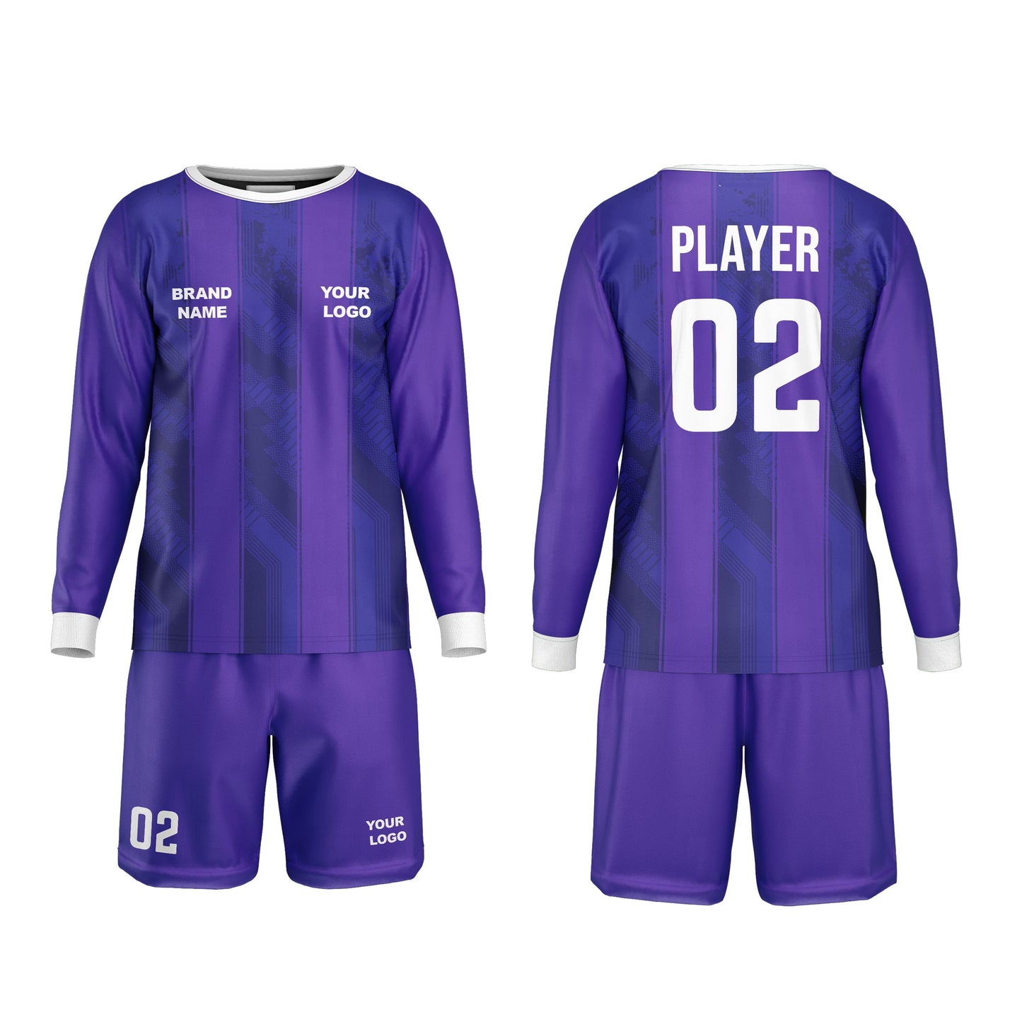 Custom Soccer Goalkeeper Uniform – Two-Tone Stripe – Personalized
