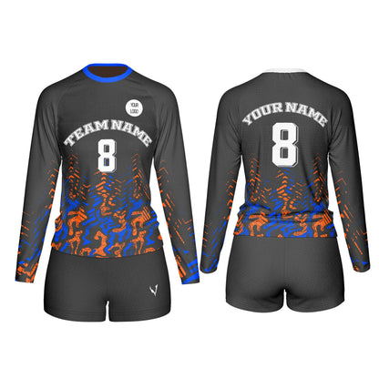 Custom Volleyball Uniform - Swirl Design - Personalized Kit