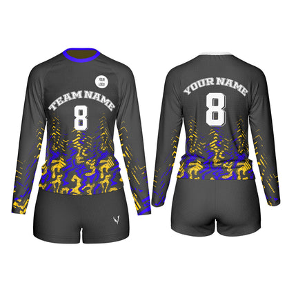 Custom Volleyball Uniform - Swirl Design - Personalized Kit