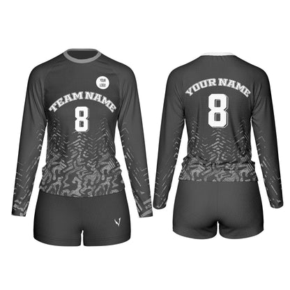 Custom Volleyball Uniform - Swirl Design - Personalized Kit