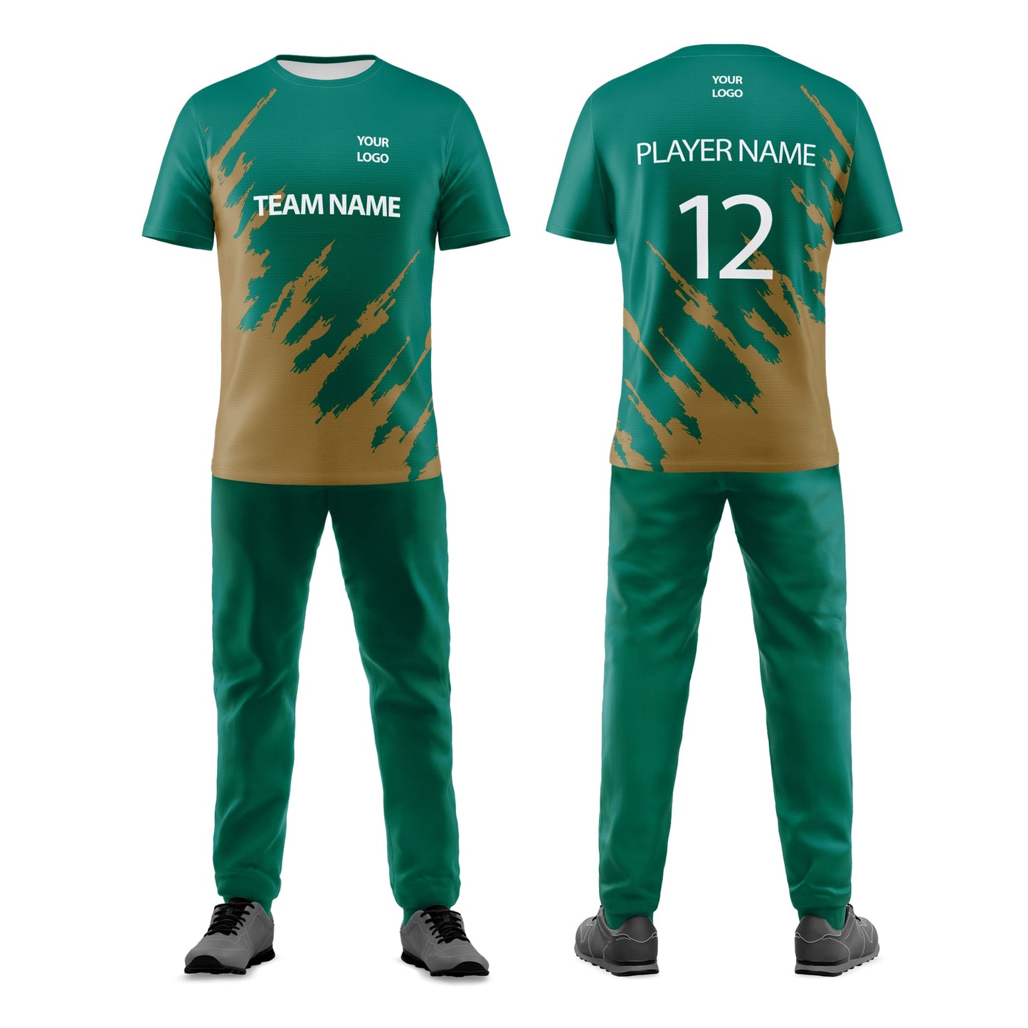Custom Cricket Uniform - Abstract Splatter Design - Personalized Cricket Kit