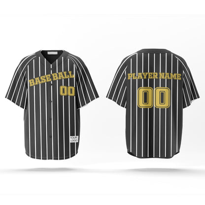 Custom Baseball Jersey - Pinstripe Design - Personalized Jersey