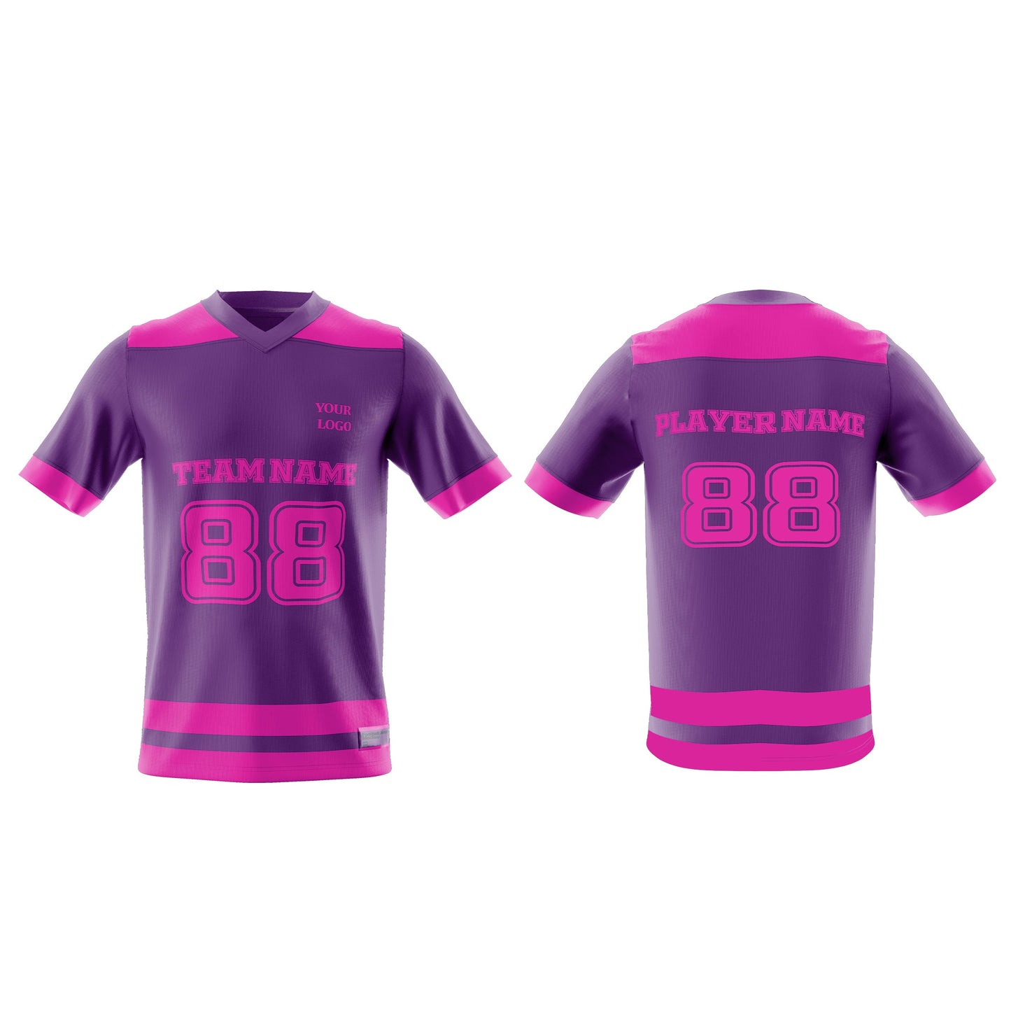 Custom American Football Jersey- Color Trim - Personalized Jersey
