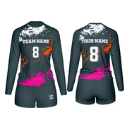 Volleyball Uniforms – Splatter Custom Logos, Colors & Patterns