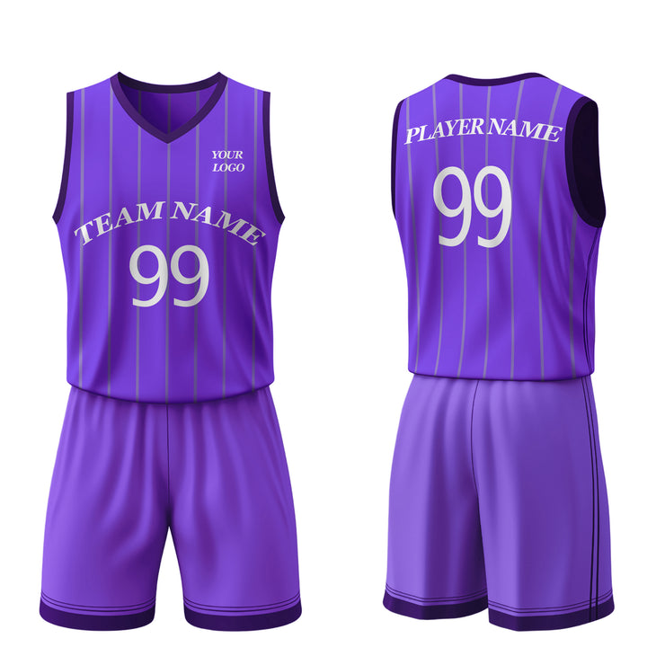 Basketball Uniforms – Vertical Custom Logos & Team Colors