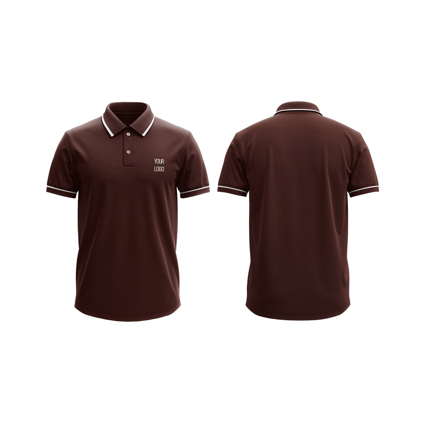 Custom Polo T-Shirt – White Trim Design – Personalized Gear