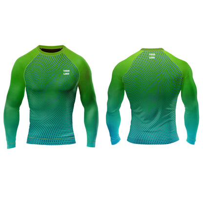 Custom Rash Guard - Gradient Raglan Design - Personalized Top