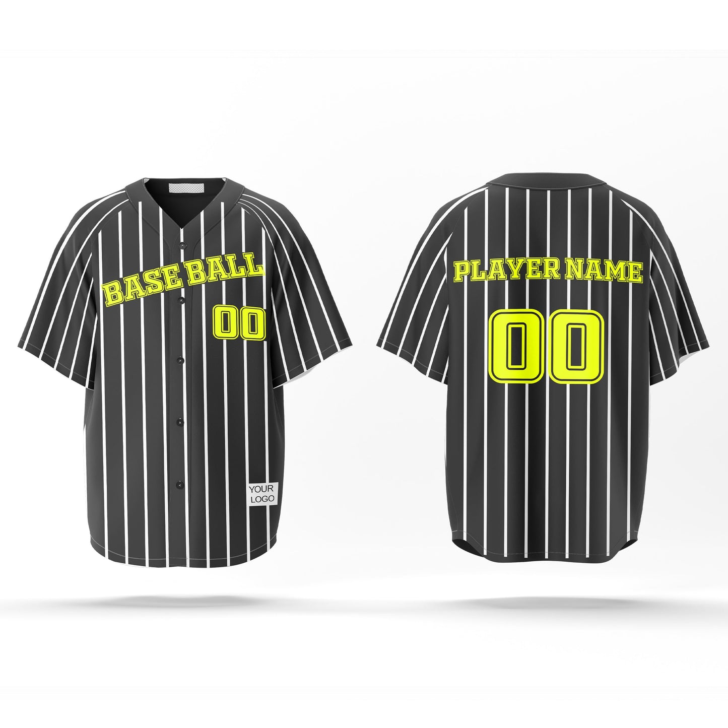Custom Baseball Jersey - Pinstripe Design - Personalized Jersey