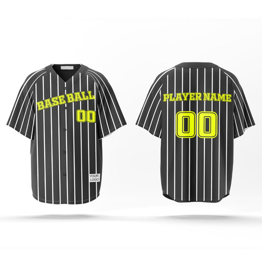 Custom Baseball Jersey – Pinstripe Design – Personalized Jersey