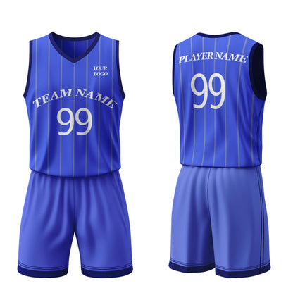 Custom Basketball Uniform - Vertical Stripe - Personalized Kit