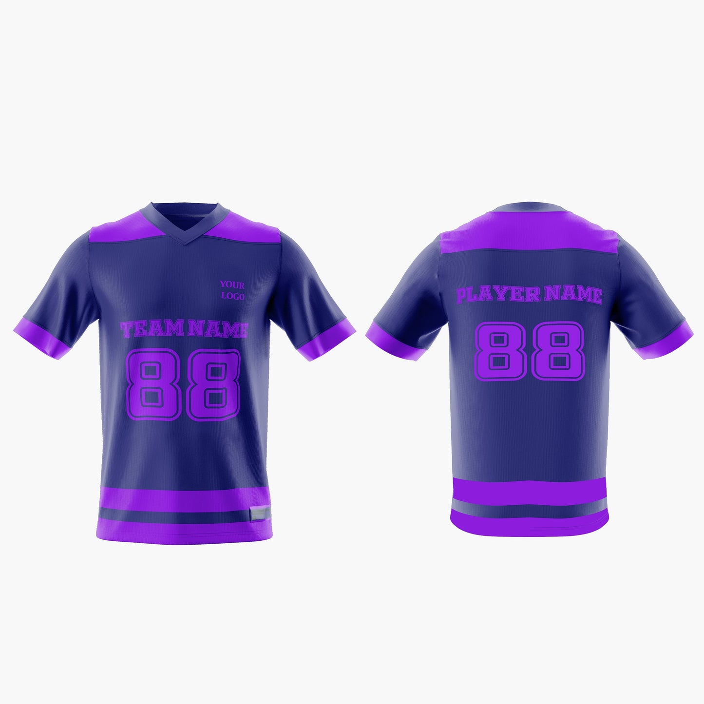 Custom American Football Jersey- Color Trim - Personalized Jersey