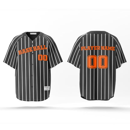 Custom Baseball Jersey - Pinstripe Design - Personalized Jersey