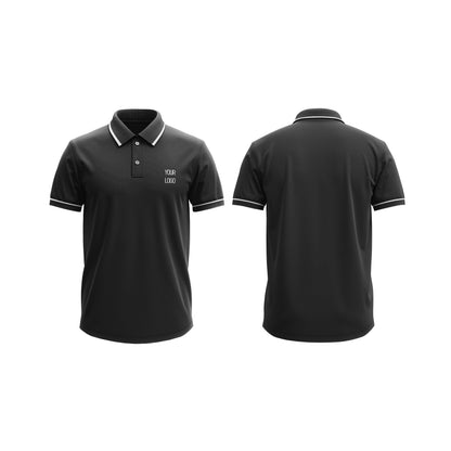 Custom Polo T-Shirt – White Trim Design – Personalized Gear