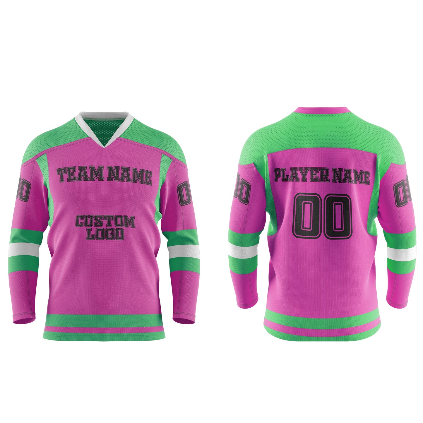 Custom Ice Hockey Jersey - Contrast Trim - Personalized Kit