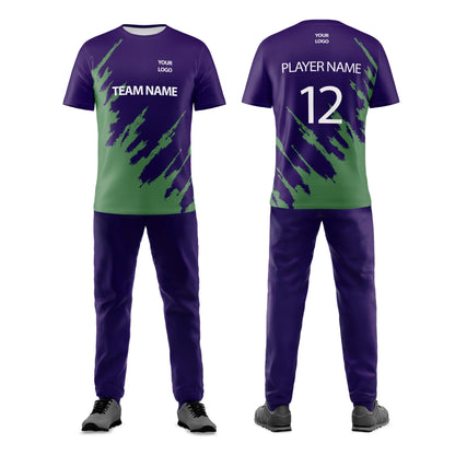 Custom Cricket Uniform - Abstract Splatter Design - Personalized Cricket Kit