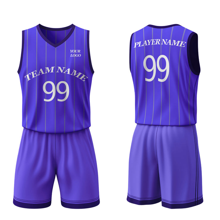 Basketball Uniforms – Vertical Custom Logos & Team Colors
