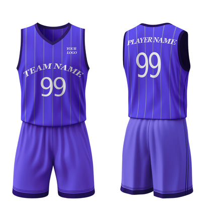 Custom Basketball Uniform - Vertical Stripe - Personalized Kit