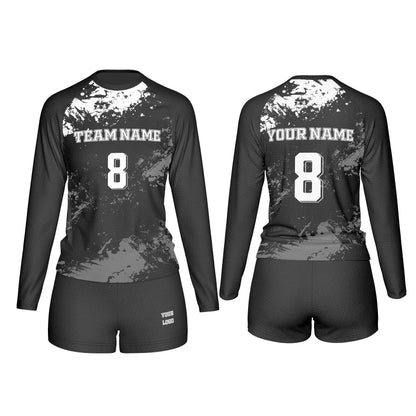 Custom Volleyball Uniform - Splatter Design - Personalized Kit