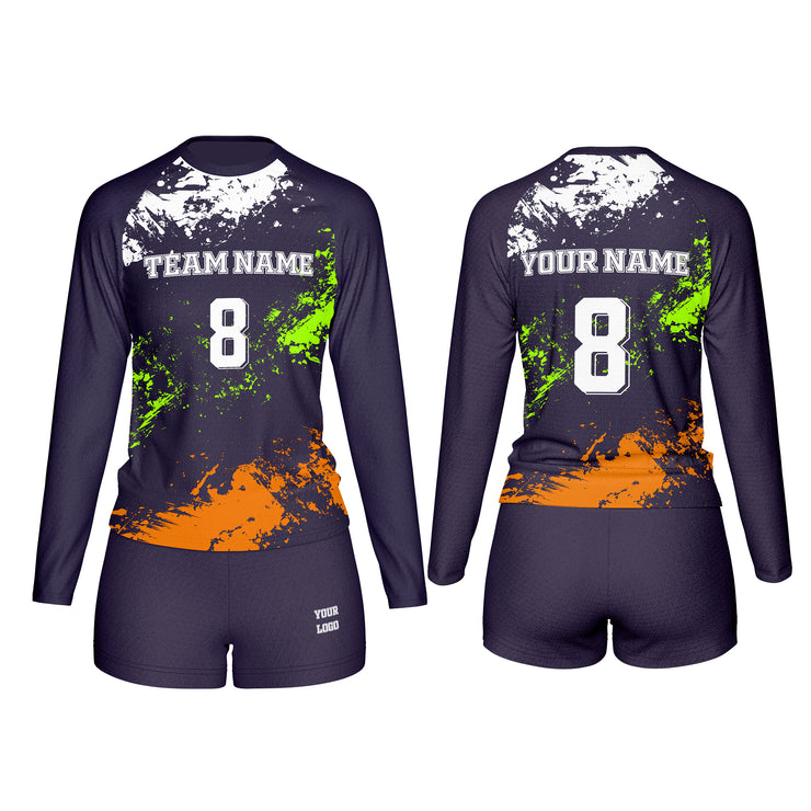 Volleyball Uniforms – Splatter Custom Logos, Colors & Patterns