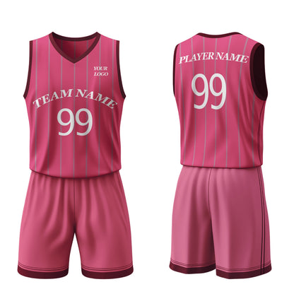 Custom Basketball Uniform - Vertical Stripe - Personalized Kit