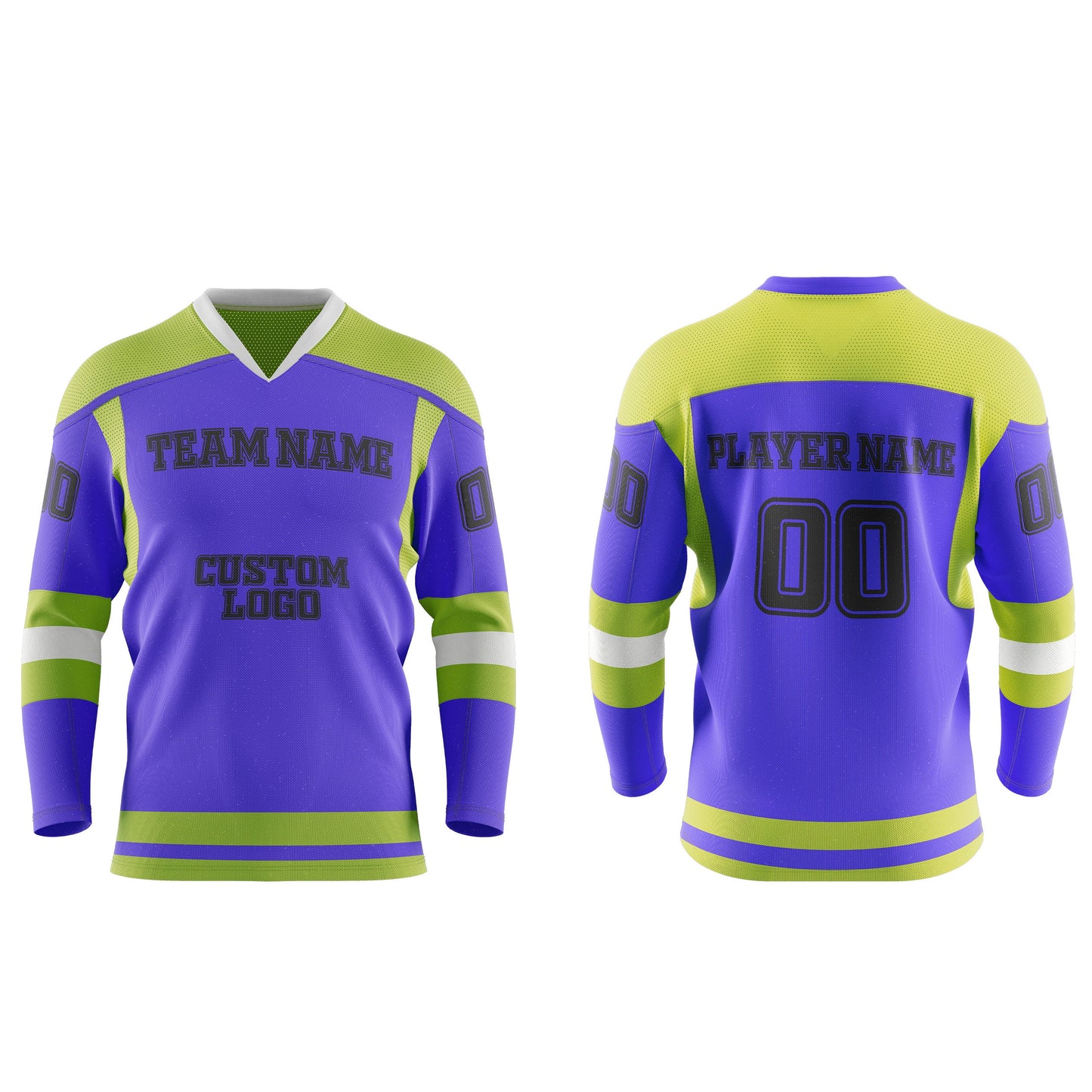 Custom Ice Hockey Jersey - Contrast Trim - Personalized Kit