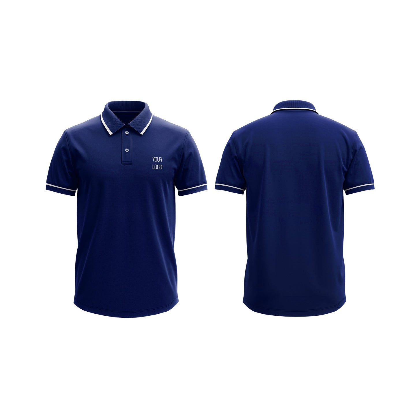 Custom Polo T-Shirt – White Trim Design – Personalized Gear