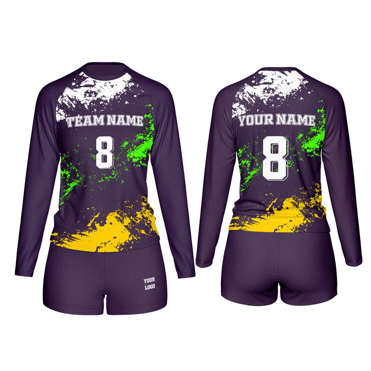 Volleyball Uniforms – Splatter Custom Logos, Colors & Patterns