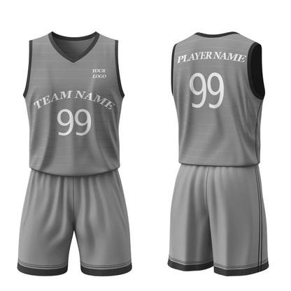 Custom Basketball Uniform - Horizontal Stripe Design - Personalized Kit