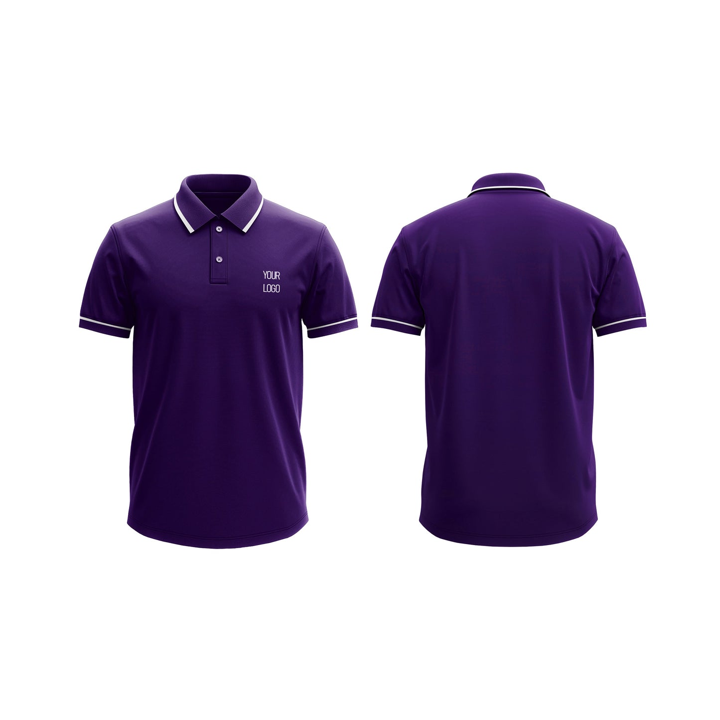 Custom Polo T-Shirt – White Trim Design – Personalized Gear