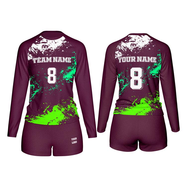 Volleyball Uniforms – Splatter Custom Logos, Colors & Patterns
