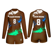 Volleyball Uniforms – Splatter Custom Logos, Colors & Patterns