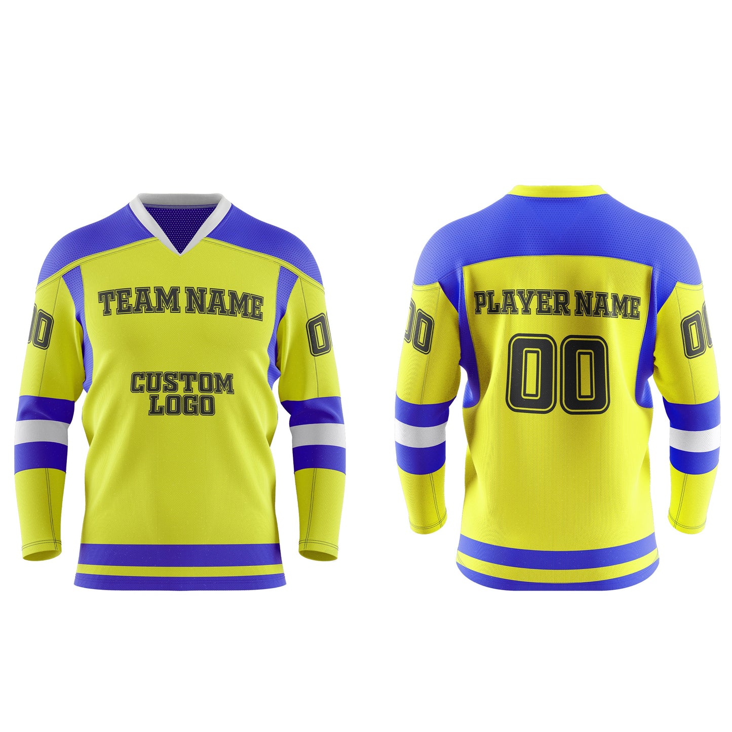Custom Ice Hockey Jersey - Contrast Trim - Personalized Kit