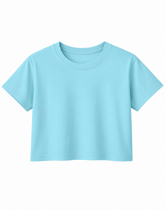 Custom Women Crop-Top - Solid Tone - Personalized Halftee