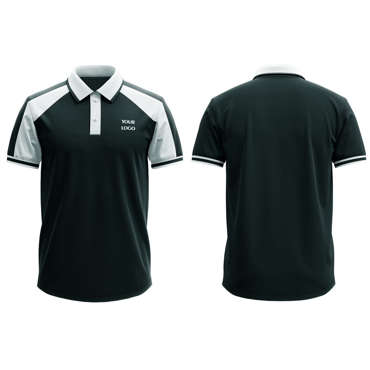 Custom Polo T-Shirt - Raglan White Accent - Personalized T-Shirt