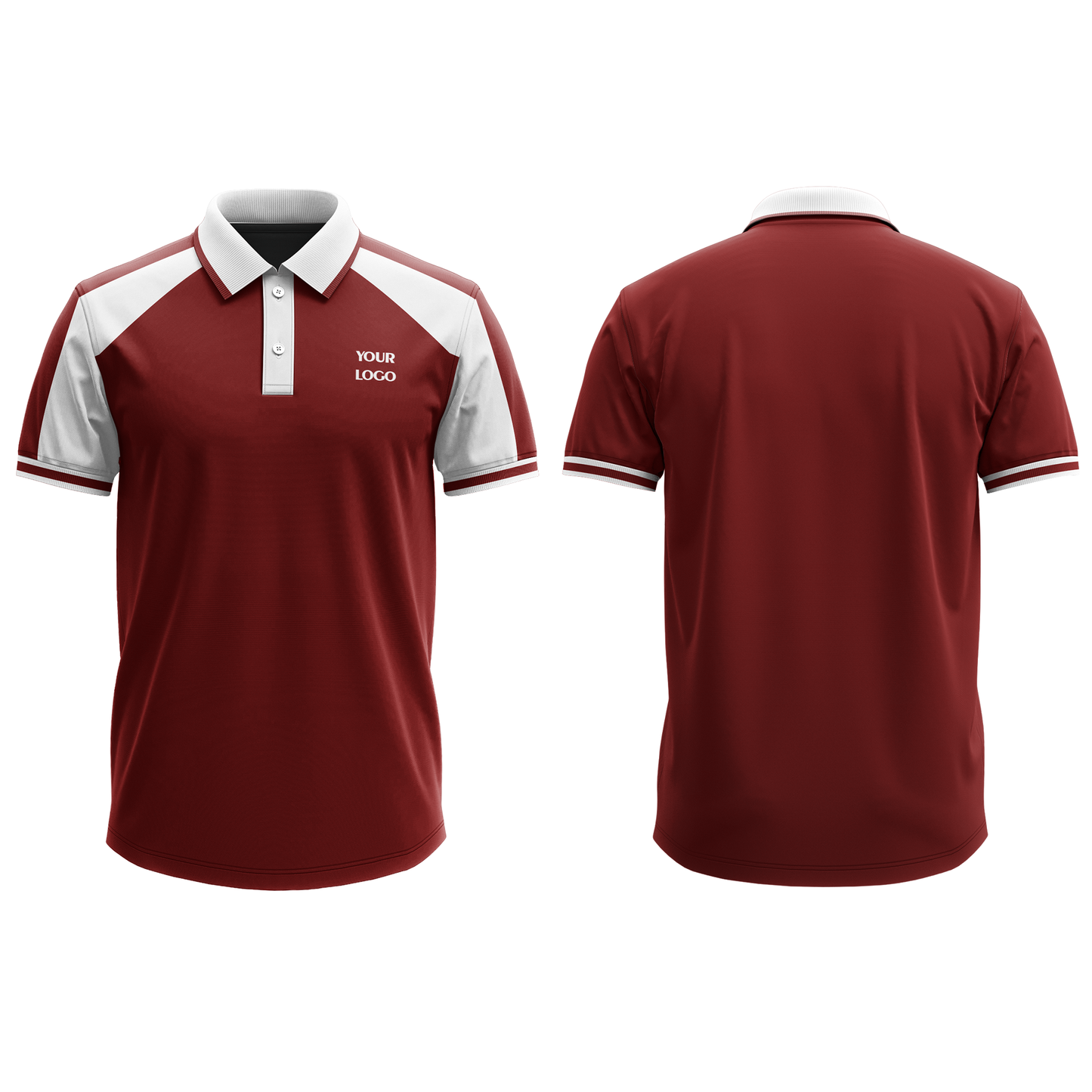 Custom Polo T-Shirt - Raglan White Accent - Personalized T-Shirt