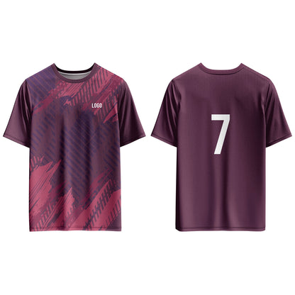 Custom Soccer T-Shirt Gradient Tyre Pattern - Personalized Top