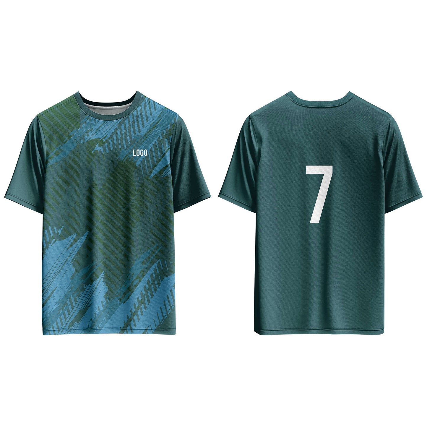 Custom Soccer T-Shirt Gradient Tyre Pattern - Personalized Top