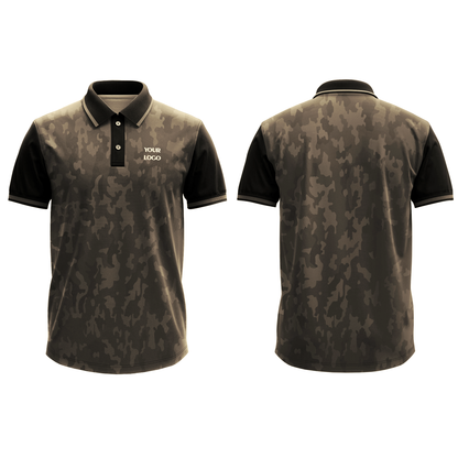 Custom Polo T-Shirt – Camouflage Design – Personalized Polo Shirt