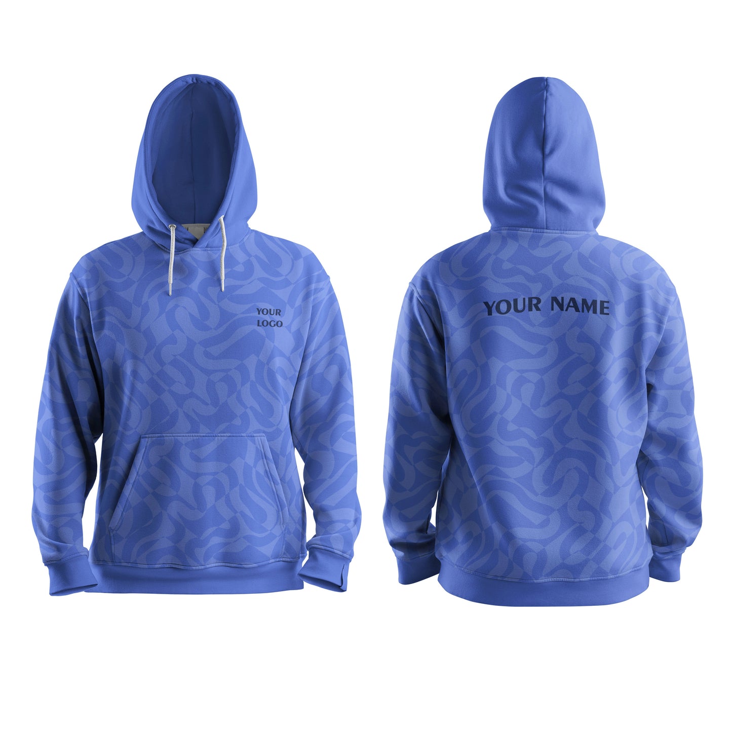 Custom Hoodie – Wave Pattern Design – Personalized Gear