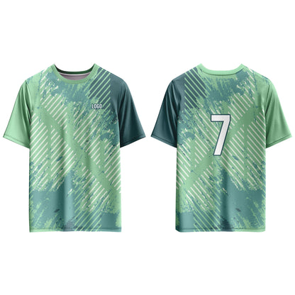 Custom Soccer T-Shirt - Gradient Stripe - Personalized Top