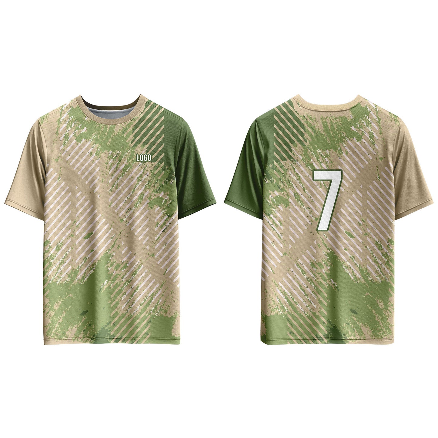 Custom Soccer T-Shirt - Gradient Stripe - Personalized Top