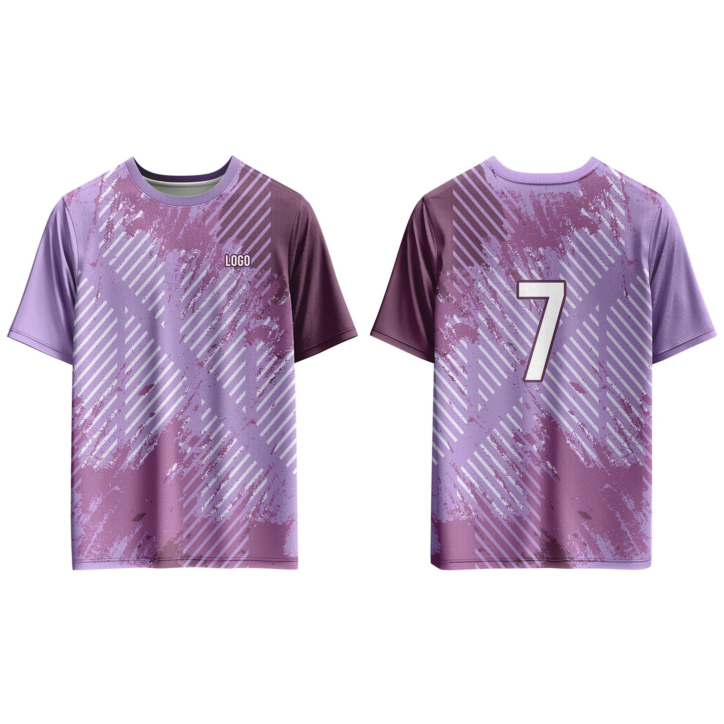 Custom Soccer T-Shirt - Gradient Stripe - Personalized Top